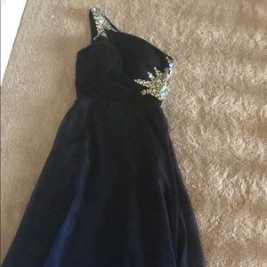 Ombre prom dress with sequins